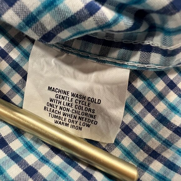 Aeropostale Classic Fit Blue Checker Shirt Mens Size L - Picture 13 of 14